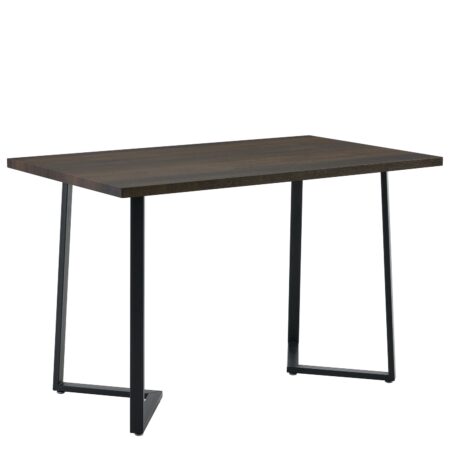 Τραπέζι Τραπεζαρίας ArteLibre WINFORD Καρυδί/Μαύρο Μέταλλο/Μοριοσανίδα 120x70x76cm