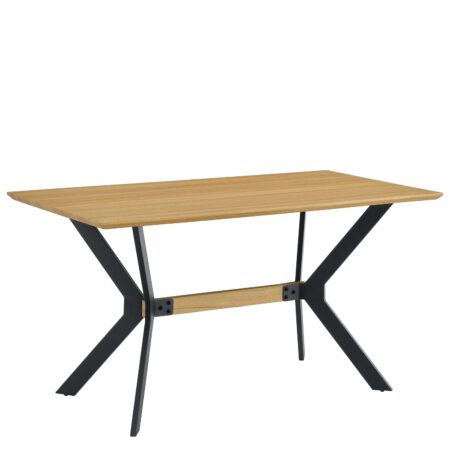 Τραπέζι Τραπεζαρίας ArteLibre ELDRIDGE Sonoma Μέταλλο/Μοριοσανίδα 160x80x74cm