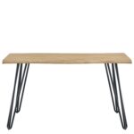 Τραπέζι Τραπεζαρίας ArteLibre BRANWELL Sonoma Μέταλλο/Μοριοσανίδα 160x80x77.5cm