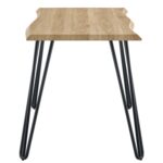 Τραπέζι Τραπεζαρίας ArteLibre BRANWELL Sonoma Μέταλλο/Μοριοσανίδα 160x80x77.5cm