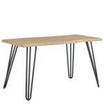 Τραπέζι Τραπεζαρίας ArteLibre BRANWELL Sonoma Μέταλλο/Μοριοσανίδα 140x70x77.5cm