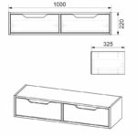 Κονσόλα επιτοίχια Alberto  σε καρυδί απόχρωση 100x32.5x22εκ