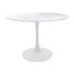 Τραπεζαρία Balou-Gaston σετ 5τεμ MDF και pp σε λευκή-φυσική απόχρωση Φ100x73εκ