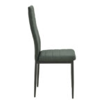 Τραπεζαρία Balou-Parker  σετ 5τεμ μαύρο-ύφασμα ανθρακί Φ100x73εκ