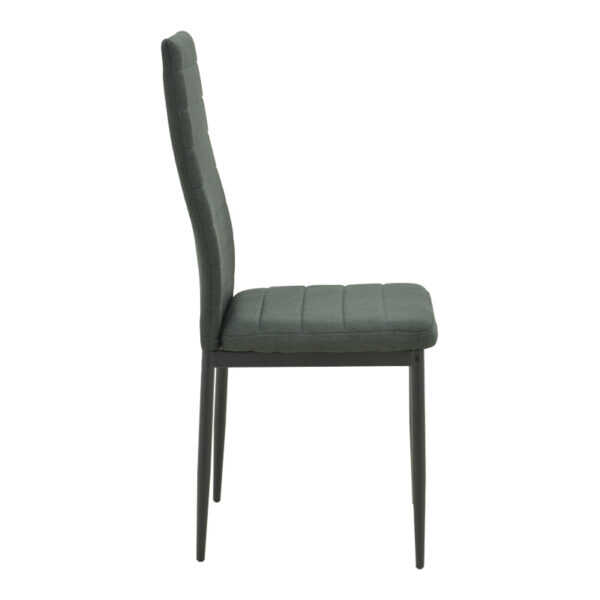 Τραπεζαρία Balou-Parker  σετ 5τεμ μαύρο-ύφασμα ανθρακί Φ100x73εκ