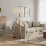 Φωτιστικό δαπέδου PWL-1060 Ε27 φυσικό-κρεμ Φ38x140εκ