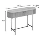 Κονσόλα Zakro  MDF-μέταλλο σε oak απόχρωση 80x30x70εκ