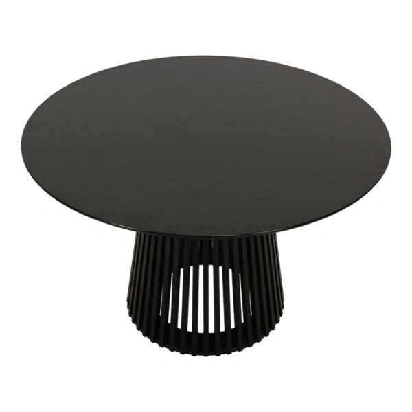 Τραπέζι Domonic  mdf σε μαύρη απόχρωση Φ120x75εκ