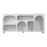 Μπουφές Emersi με ράφια mdf σε λευκή απόχρωση 164x34x76εκ