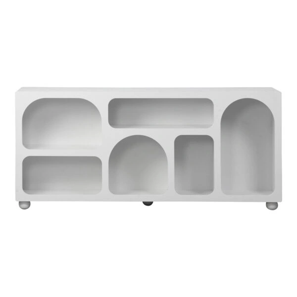 Μπουφές Emersi με ράφια mdf σε λευκή απόχρωση 164x34x76εκ