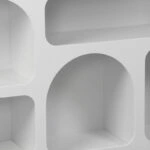 Μπουφές Emersi με ράφια mdf σε λευκή απόχρωση 164x34x76εκ