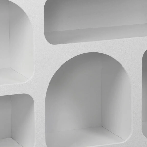 Μπουφές Emersi με ράφια mdf σε λευκή απόχρωση 164x34x76εκ