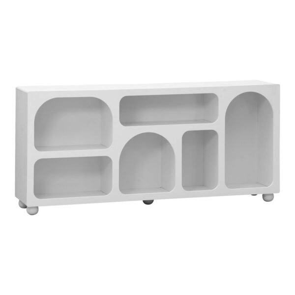 Μπουφές Emersi με ράφια mdf σε λευκή απόχρωση 164x34x76εκ