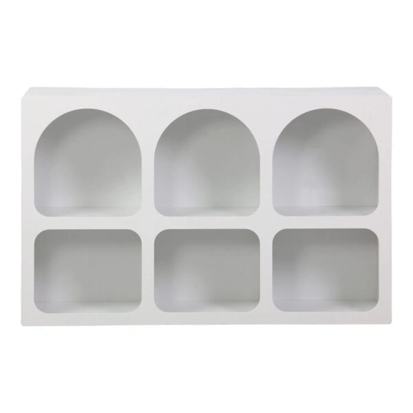 Μπουφές Emersi  με ράφια mdf σε λευκή απόχρωση 120x35x76εκ