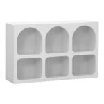 Μπουφές Emersi  με ράφια mdf σε λευκή απόχρωση 120x35x76εκ