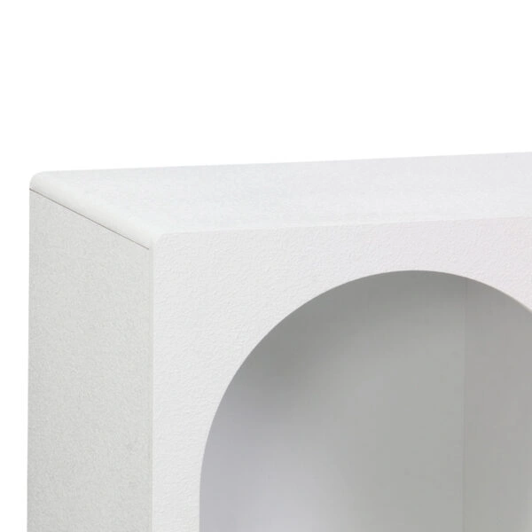 Μπουφές Emersi  με ράφια mdf σε λευκή απόχρωση 120x35x76εκ