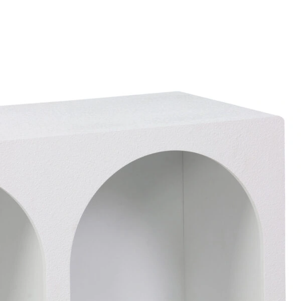Μπουφές Emersi  με ράφια mdf σε λευκή απόχρωση 120x35x76εκ