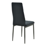 Καρέκλα Parker  βελούδο σε μαύρη απόχρωση με μαύρα μεταλλικά πόδια 39.5x48x95εκ