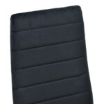 Καρέκλα Parker  βελούδο σε μαύρη απόχρωση με μαύρα μεταλλικά πόδια 39.5x48x95εκ