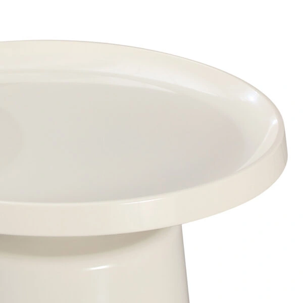 Τραπέζι σαλονιού Ginoze  μέταλλο σε λευκή απόχρωση Φ70x41εκ