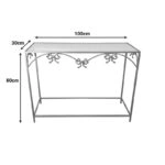 Κονσόλα Frensia Inart μέταλλο σε χρυσή απόχρωση 100x30x80εκ