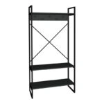 Έπιπλο εισόδου Levento  ανθρακί με μαύρο μεταλλικό σκελετό 88x34x180εκ