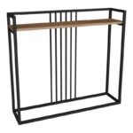 Κονσόλα Convida  oak με μαύρο μεταλλικό σκελετό 100x25x90εκ