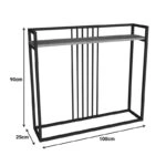 Κονσόλα Convida  oak με μαύρο μεταλλικό σκελετό 100x25x90εκ