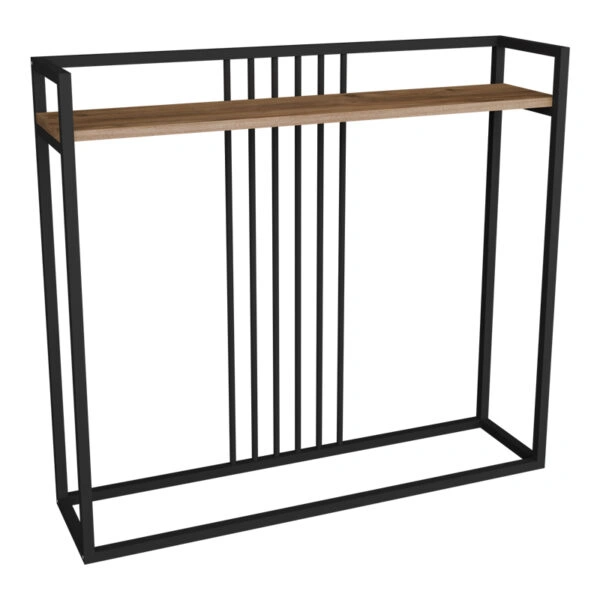 Κονσόλα Convida  oak με μαύρο μεταλλικό σκελετό 100x25x90εκ