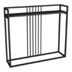 Κονσόλα Convida  ανθρακί με μαύρο μεταλλικό σκελετό 100x25x90εκ