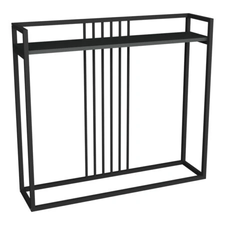 Κονσόλα Convida  ανθρακί με μαύρο μεταλλικό σκελετό 100x25x90εκ