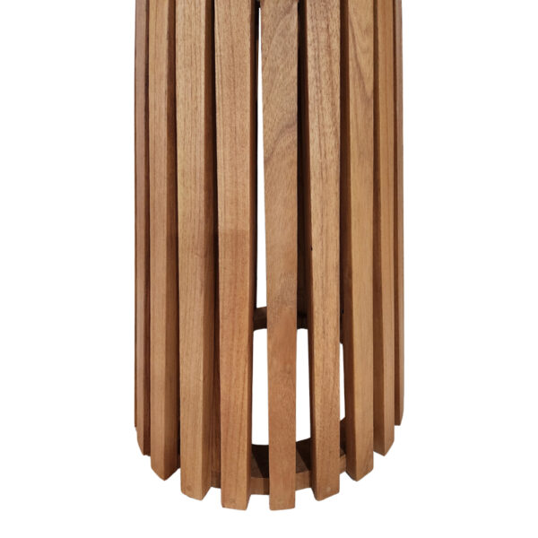 Τραπέζι Kenda I mindi ξύλο σε φυσική απόχρωση Φ80x75εκ