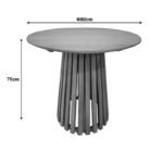 Τραπέζι Kenda I mindi ξύλο σε φυσική απόχρωση Φ80x75εκ