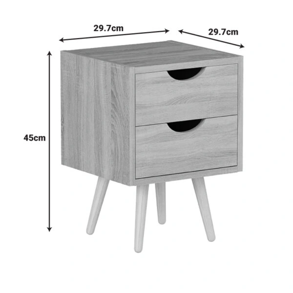 Κομοδίνο Selma  σε φυσική απόχρωση 29.7x29.7x45εκ