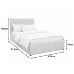 Κρεβάτι Snuggle με αποθηκευτικό χώρο ύφασμα γκρι 120x200εκ