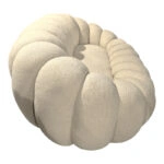 Καναπές Embrace μπουκλέ ύφασμα σε μπεζ απόχρωση 180x105x65εκ