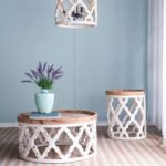 Alcott Τραπέζι Σαλονιού Ξύλο MDF Λευκή Πατίνα (81x81x40)cm