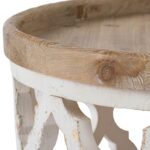 Alcott Τραπέζι Σαλονιού Ξύλο MDF Λευκή Πατίνα (81x81x40)cm