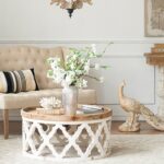 Alcott Τραπέζι Σαλονιού Ξύλο MDF Λευκή Πατίνα (81x81x40)cm