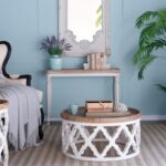 Alcott Τραπέζι Σαλονιού Ξύλο MDF Λευκή Πατίνα (81x81x40)cm