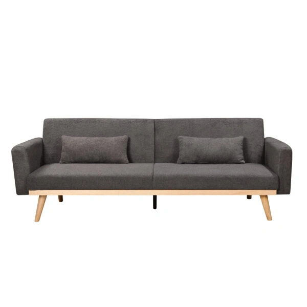 PANTA ΚΑΝΑΠΕΣ ΚΡΕΒΑΤΙ 3ΘΕΣΙΟΣ ΓΚΡΙ ΣΚΟΥΡΟ 210x77x77