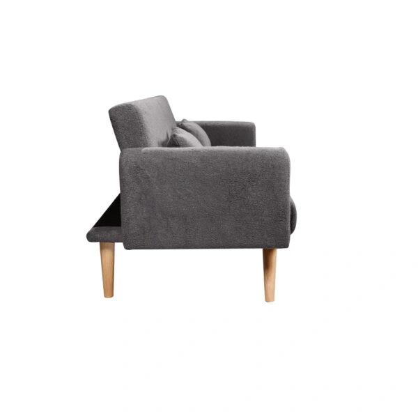 PANTA ΚΑΝΑΠΕΣ ΚΡΕΒΑΤΙ 3ΘΕΣΙΟΣ ΓΚΡΙ ΣΚΟΥΡΟ 210x77x77