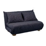 FUTON ΚΑΝΑΠΕΣ ΚΡΕΒΑΤΙ 2ΘΕΣΙΟΣ ΑΝΑΔΙΠΛΟΥΜΕΝΟΣ ΓΚΡΙ ΜΑΥΡΟ ΜΕ PATTERN 141x87x76cm