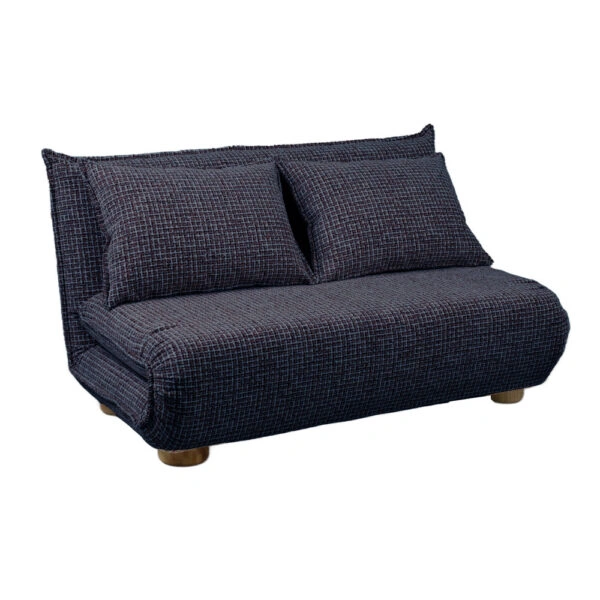 FUTON ΚΑΝΑΠΕΣ ΚΡΕΒΑΤΙ 2ΘΕΣΙΟΣ ΑΝΑΔΙΠΛΟΥΜΕΝΟΣ ΓΚΡΙ ΜΑΥΡΟ ΜΕ PATTERN 141x87x76cm