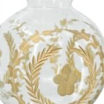 Artekko Aphelios Διακοσμητικό Βάζο Γυαλί Διάφανο Χρυσό (15x15x22)cm