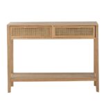 Artekko Cons Κονσόλα MDF Ψάθα Φυσική Απόχρωση (100x30x75)cm