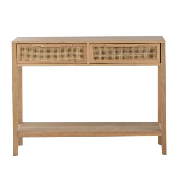 Artekko Cons Κονσόλα MDF Ψάθα Φυσική Απόχρωση (100x30x75)cm