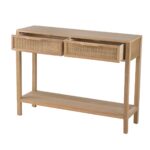 Artekko Cons Κονσόλα MDF Ψάθα Φυσική Απόχρωση (100x30x75)cm