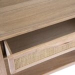 Artekko Cons MDF Κομοδίνο με Ψάθα σε Φυσική Απόχρωση (55x30x55)cm