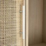 Cons Μπουφές MDF Ψάθα Φυσική Απόχρωση (90x37x189)cm